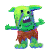 a drawing of a goblin